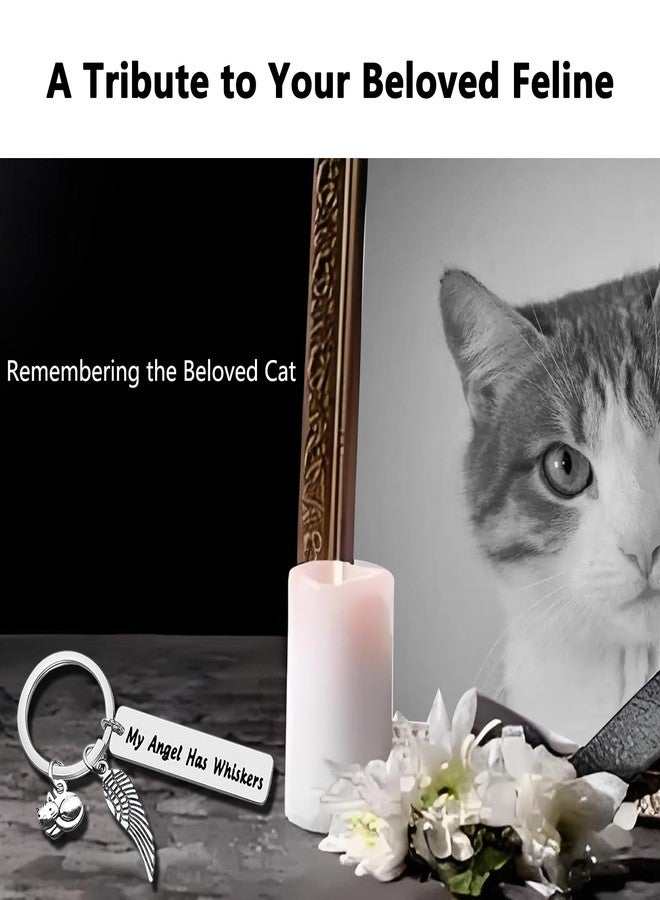 ZGGAZCA Pet Memorial Keychain for Cat Lovers Remembrance Jewelry in Memory of Cats Loss of a Pet Memorials Funerary Items for Cat Owner Sympathy Keepsake Keyring - Image 3